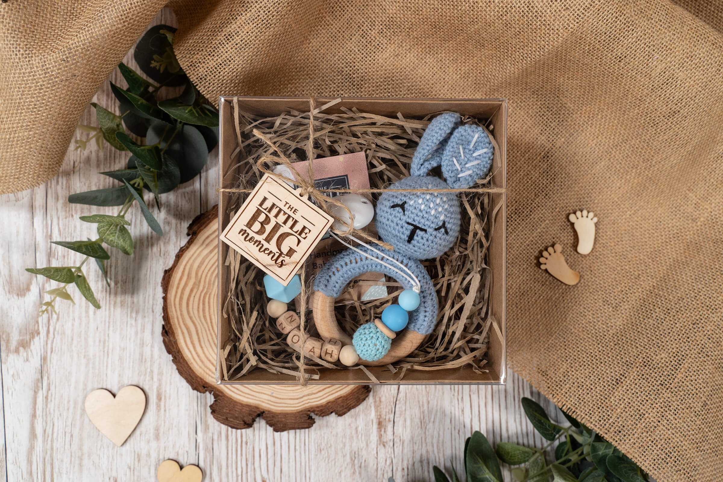 Crochet Bunny Mini Gift Set - Blue