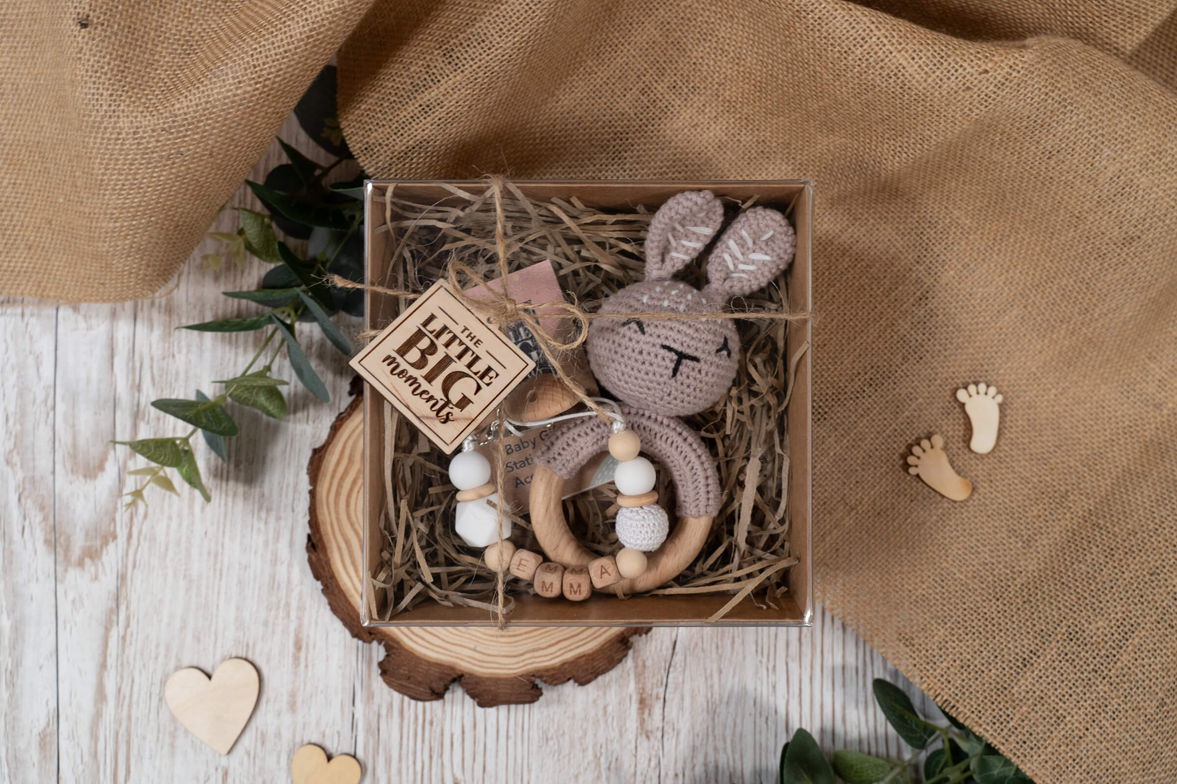 Crochet Bunny Mini Gift Set - Neutral