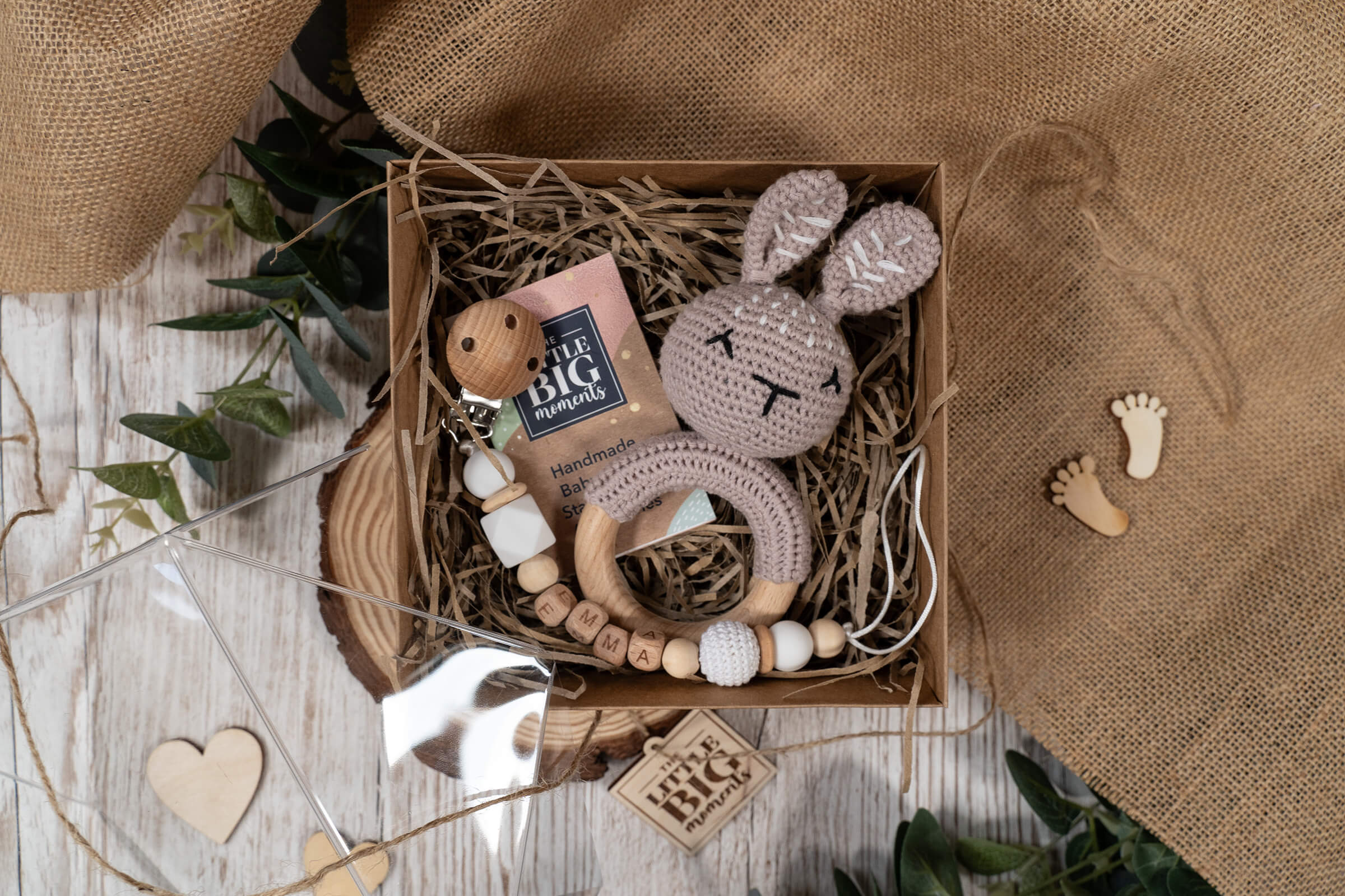 Crochet Bunny Mini Gift Set - Neutral