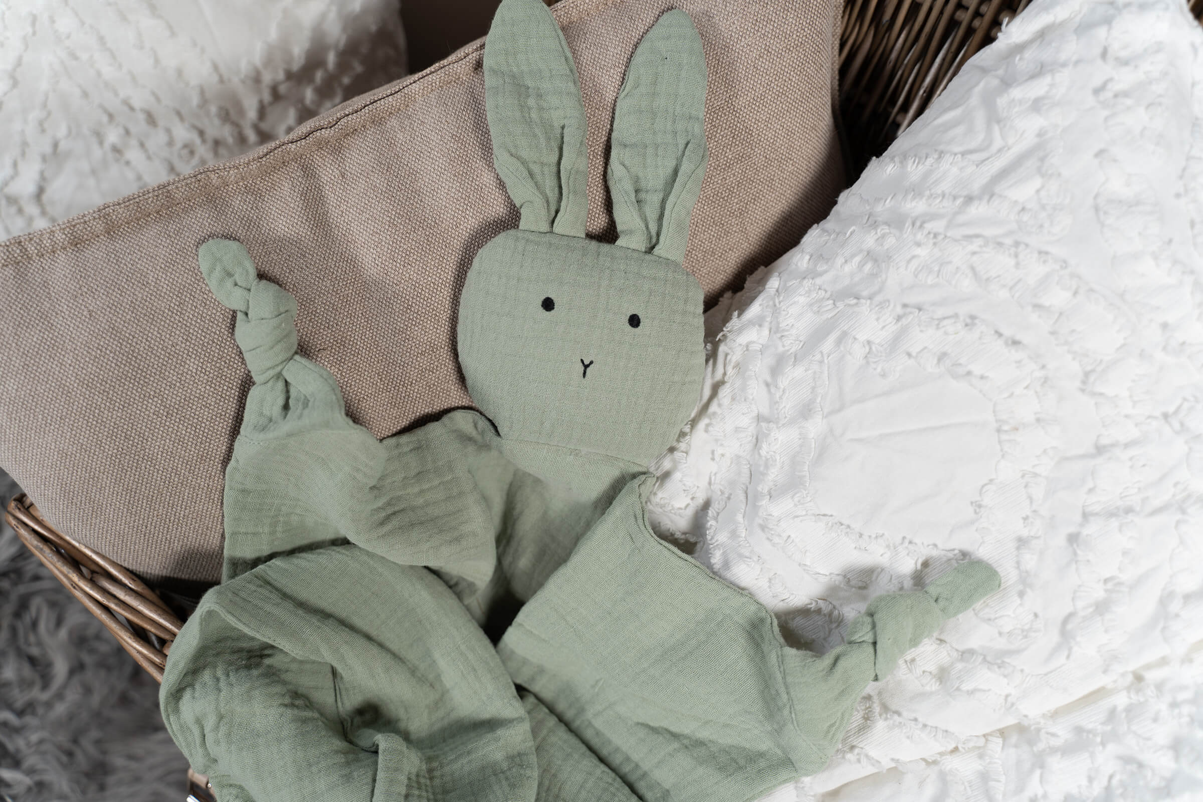 Cotton Bunny Comforter - Green