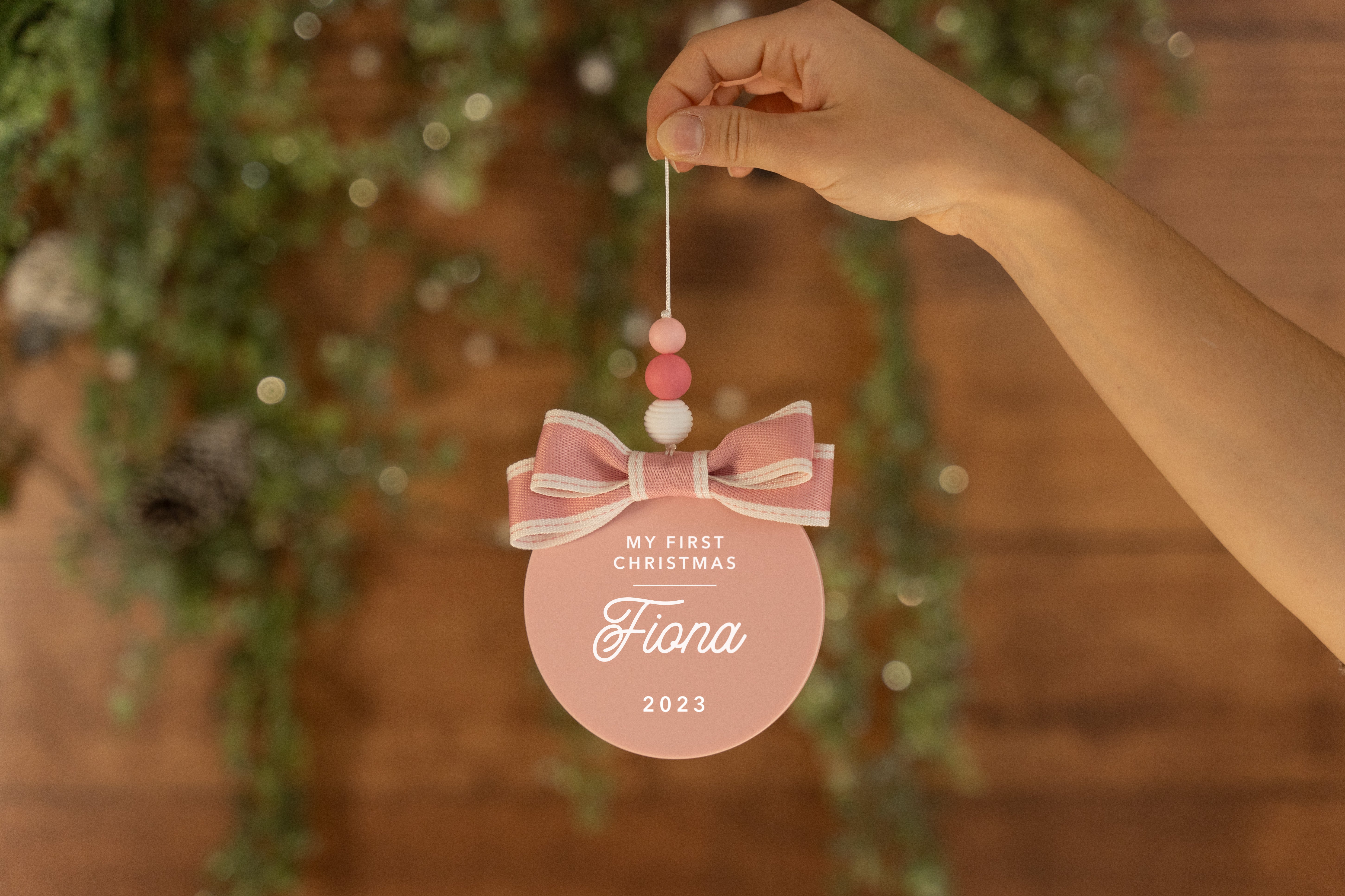 Baby's First Christmas Decoration - Pink