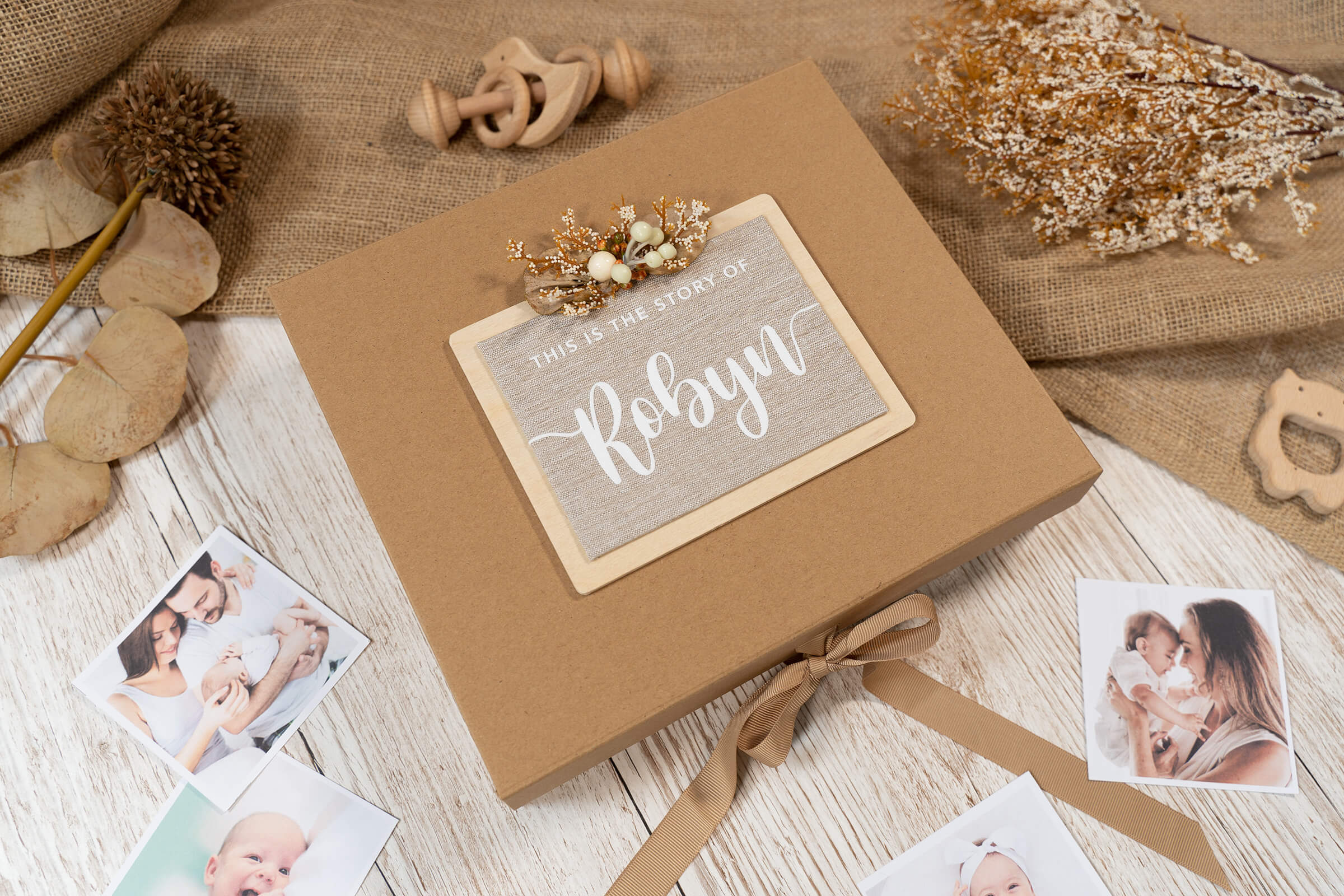 'The Story of You' Woodland Baby Gift Set - Taupe