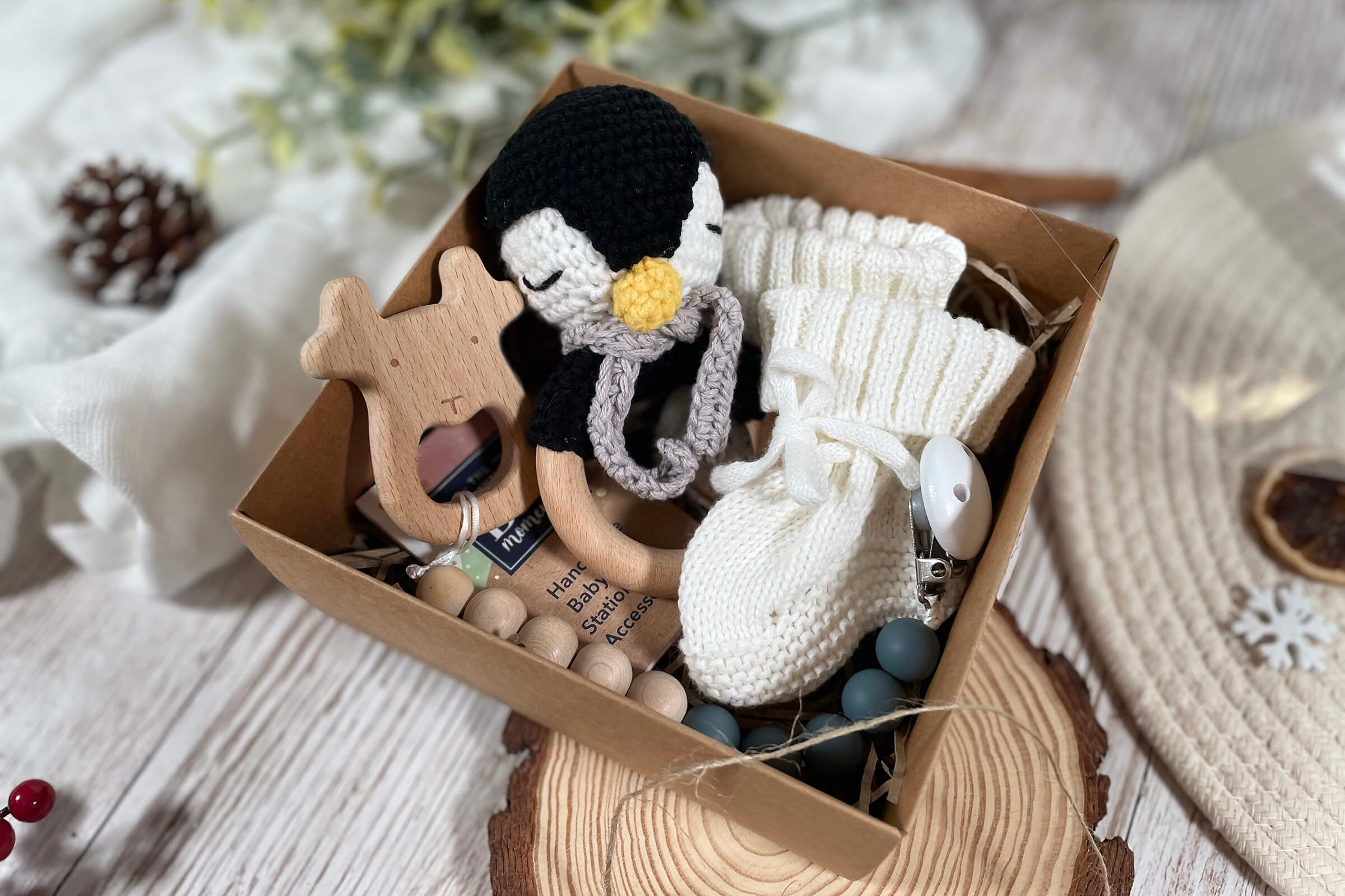 Crochet Penguin Mini Gift Set