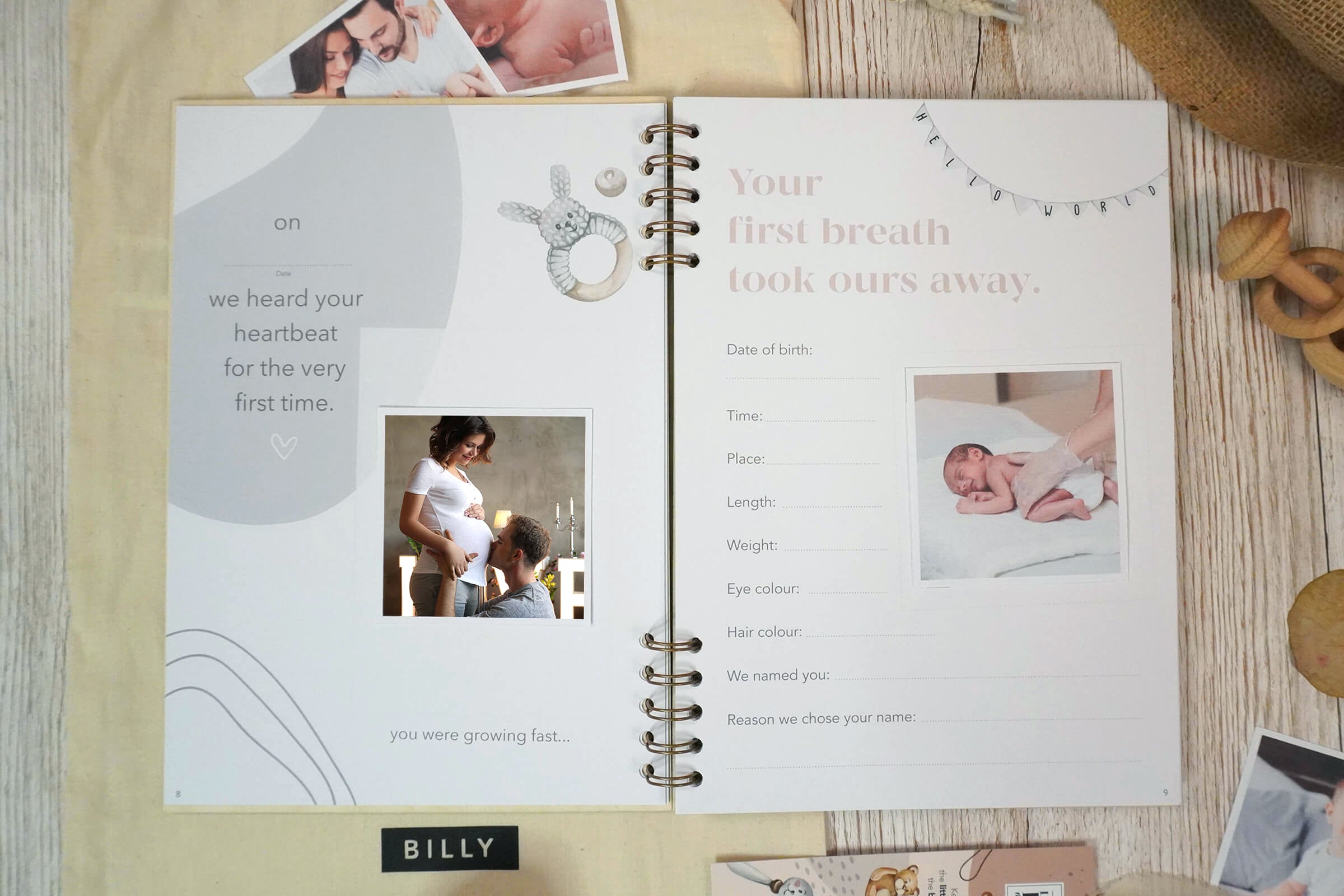 Raising You - Baby Milestone Book