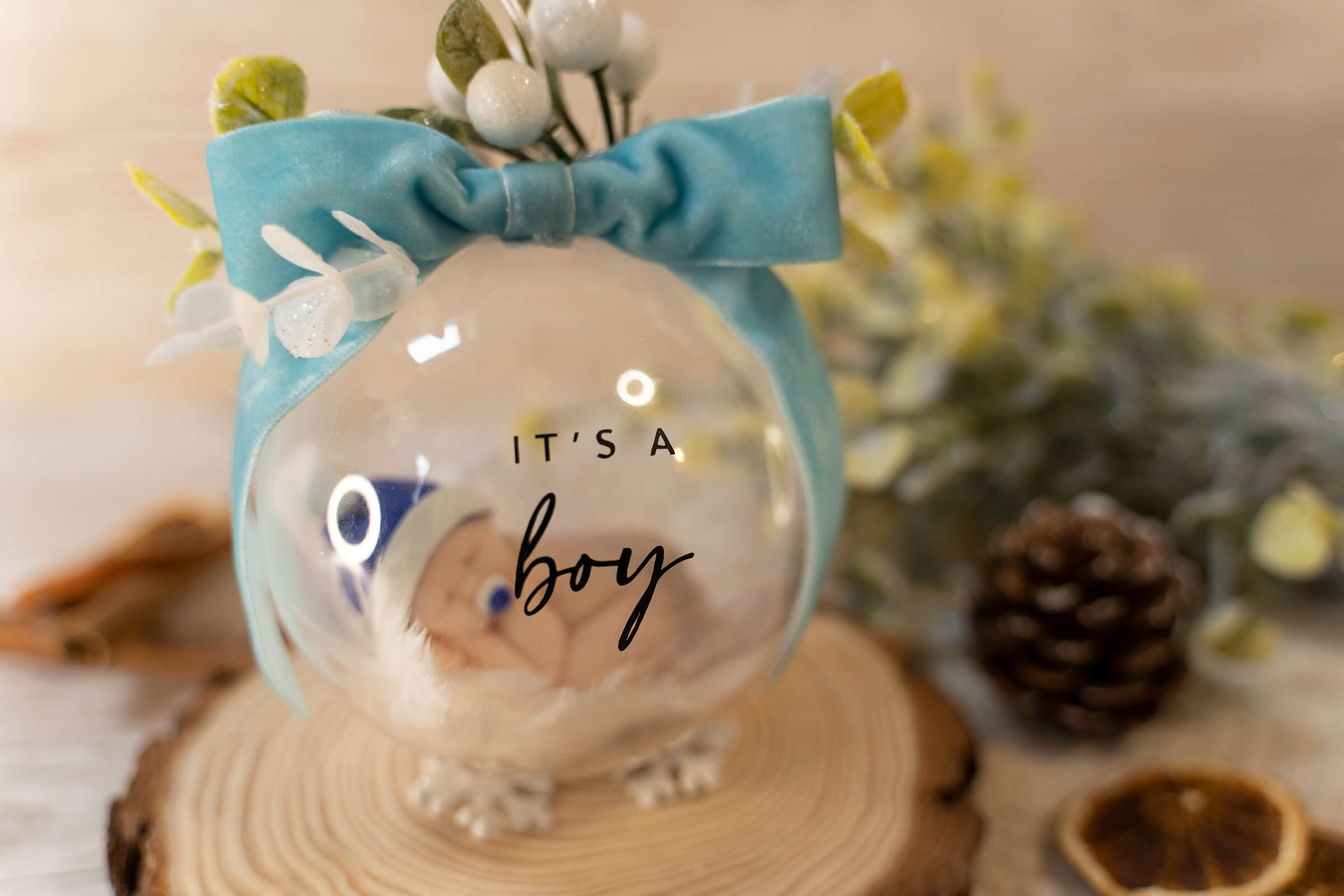 It's a Boy Gender Reveal Christmas Bauble