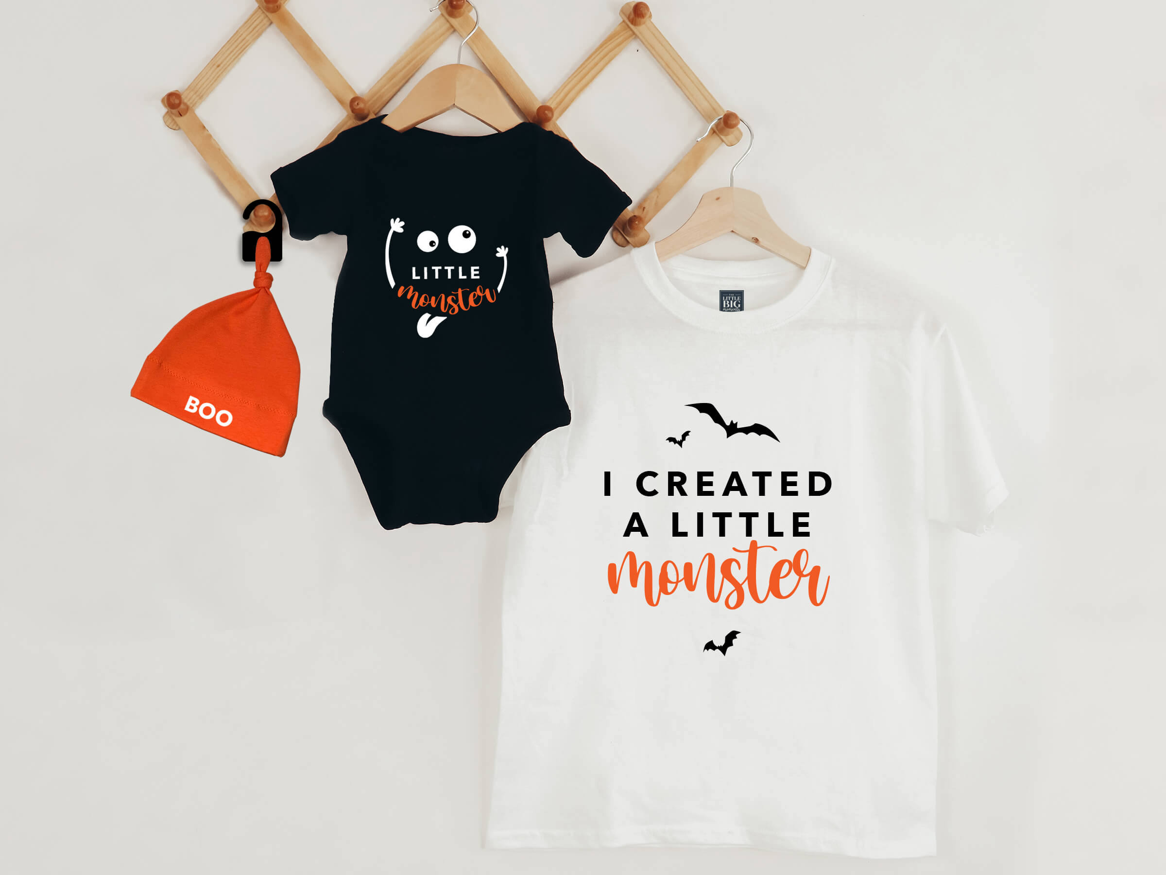 I Created a Little Monster - Matching Baby and Parent Halloween Outfit