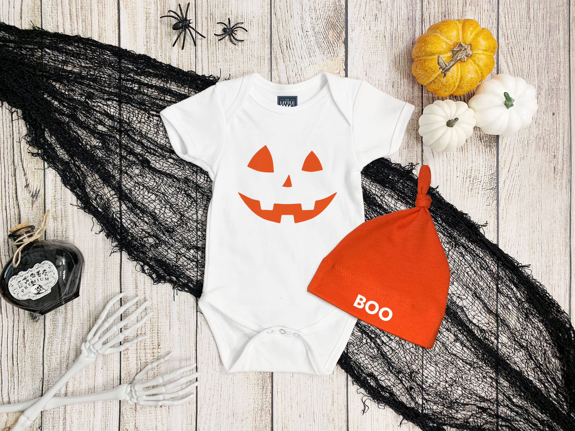 Pumpkin Face - Baby Halloween Outfit