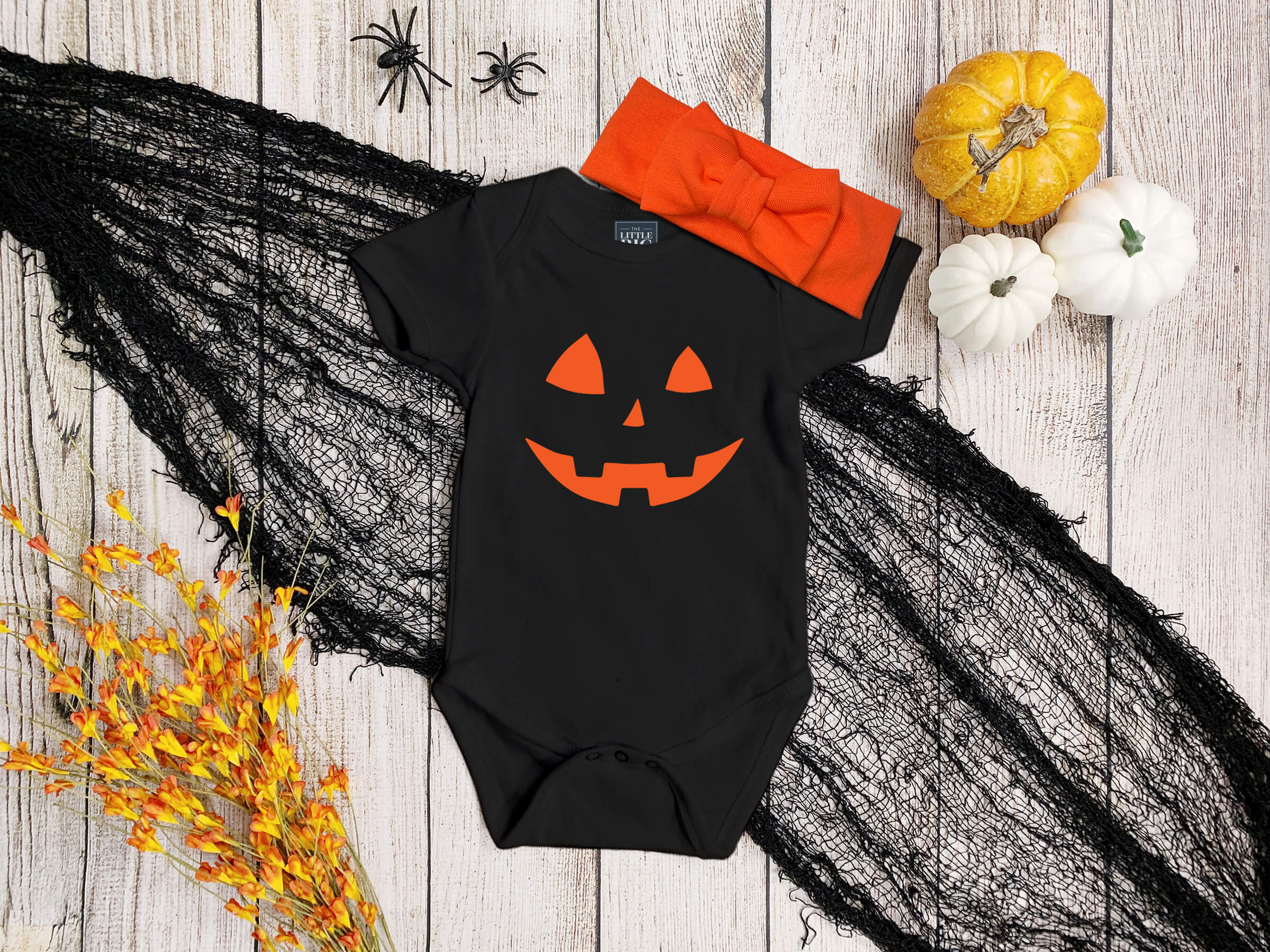 Pumpkin Face - Baby Halloween Outfit