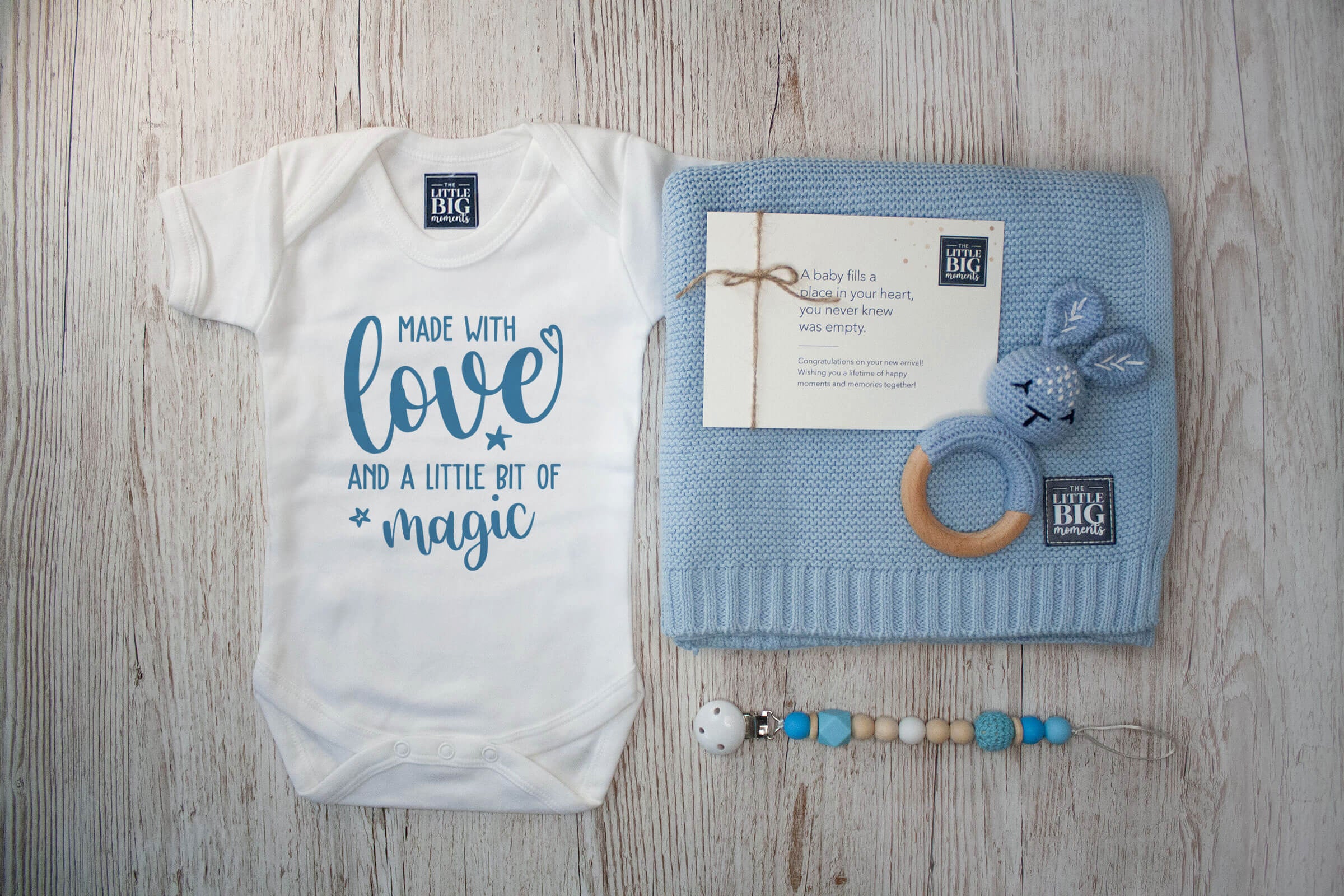 Blue baby gift set