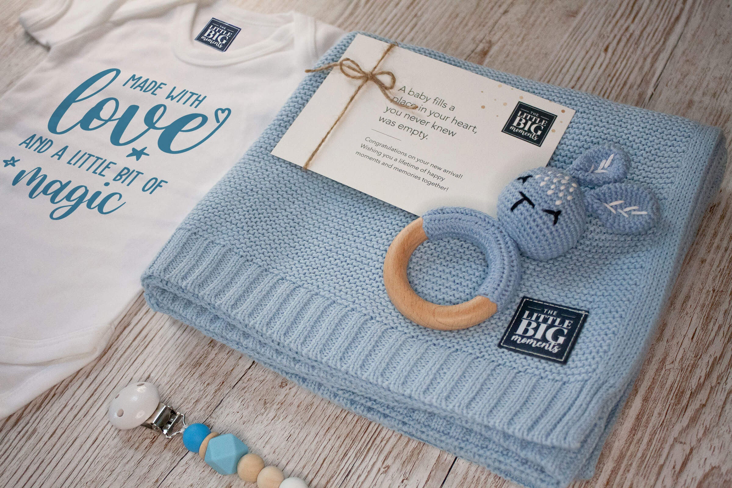 Blue baby gift set