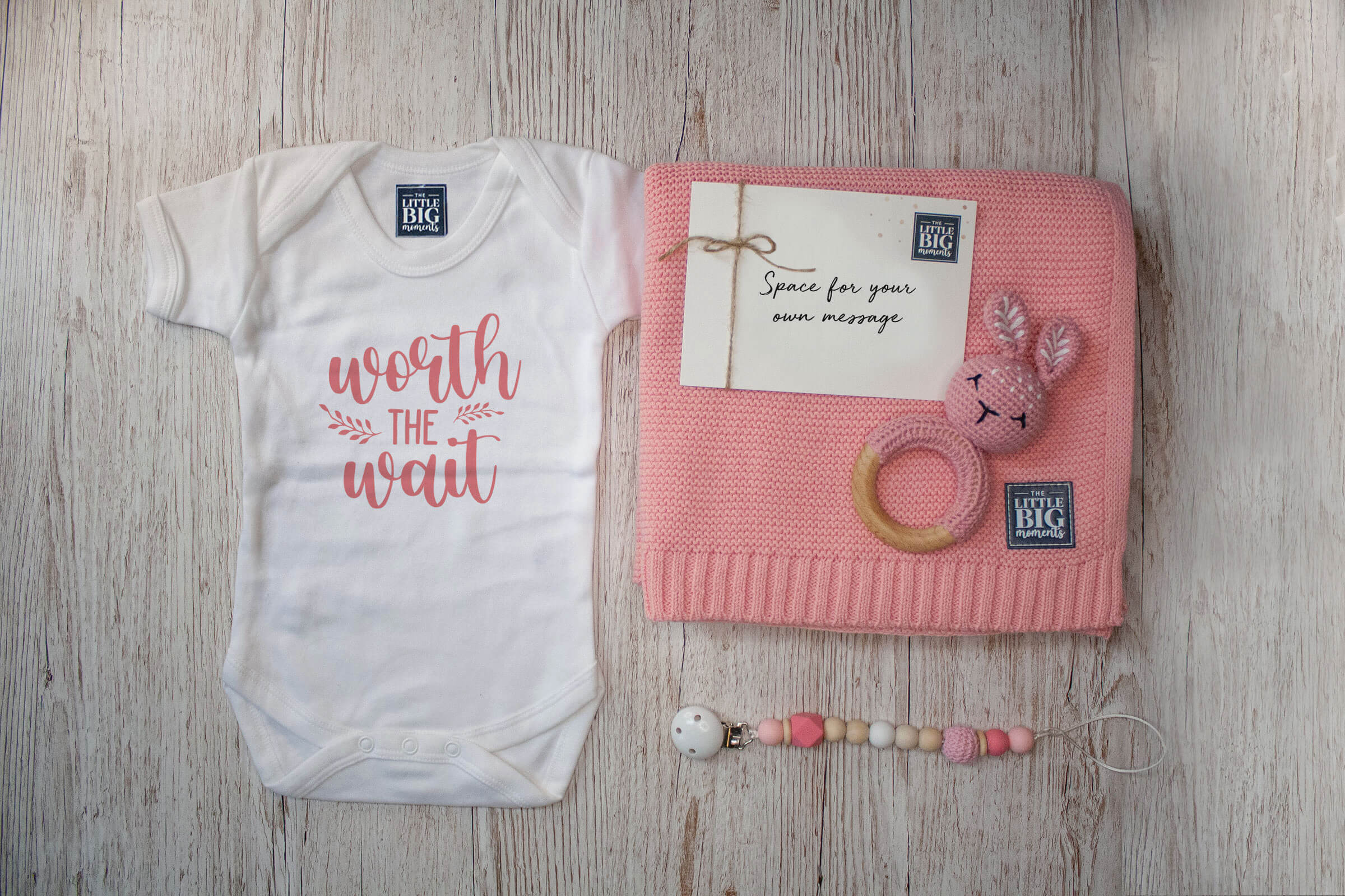 pink baby gift set